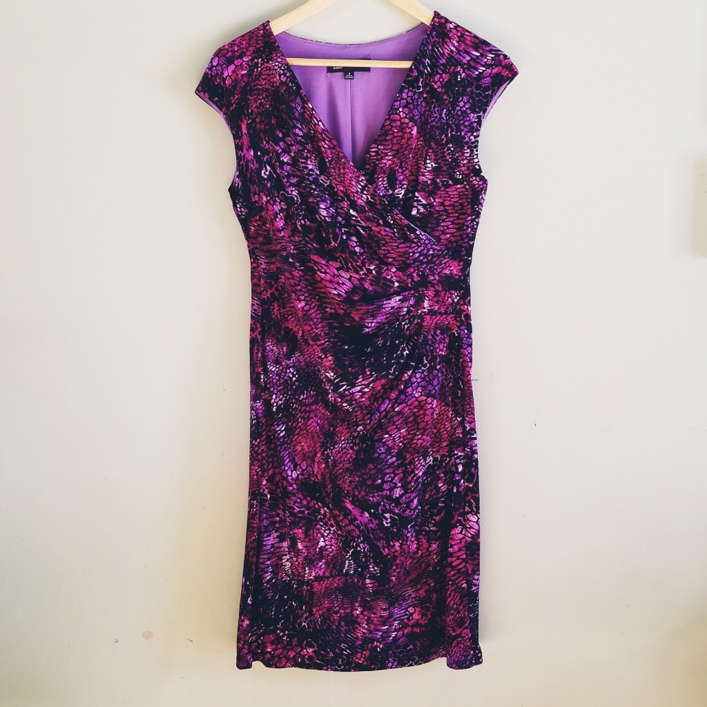 Jones New York Faux Wrap Sheath Dress